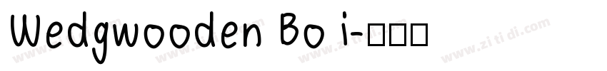 Wedgwooden Bo i字体转换
